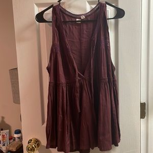 Garnet babydoll tank